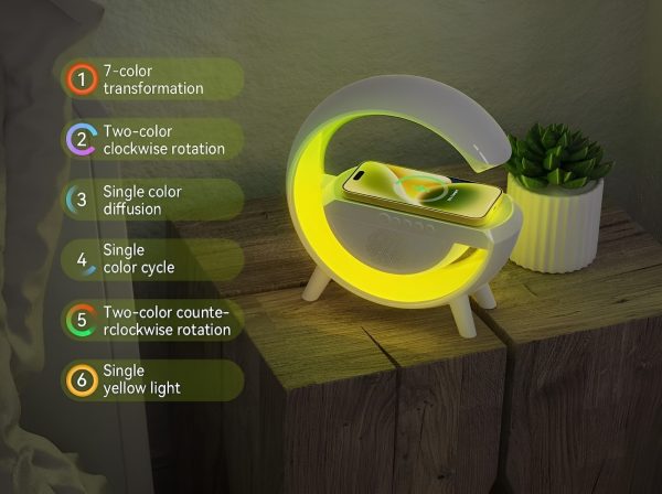 G Shaped RGB Table Lamp with Wireless Charger BT2301