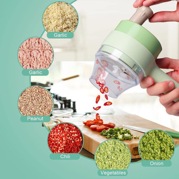 5-in-1 Handheld Electric Vegetable Cutter & Chopper Set