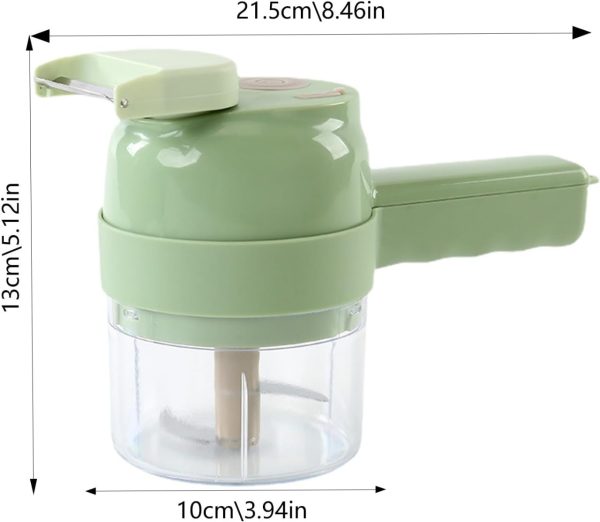 5-in-1 Handheld Electric Vegetable Cutter & Chopper Set