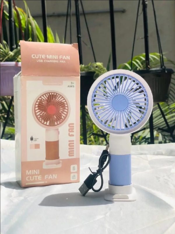 Rechargeable Handheld USB Fan with Mobile Phone Stand
