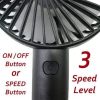 Portable USB Rechargeable Mini Handheld Fan with 3 Speeds
