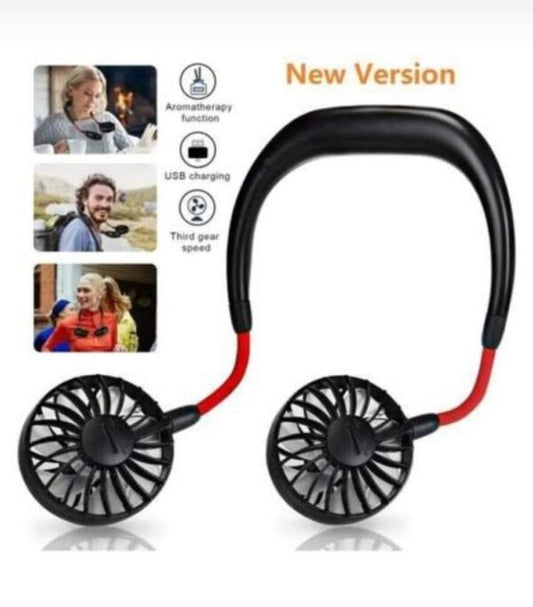 Hands-Free Rechargeable Neck Fan with 3 Speed Settings