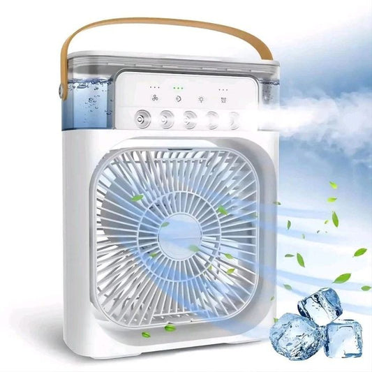 Portable USB Air Conditioner Fan with LED Night Light & Humidifier