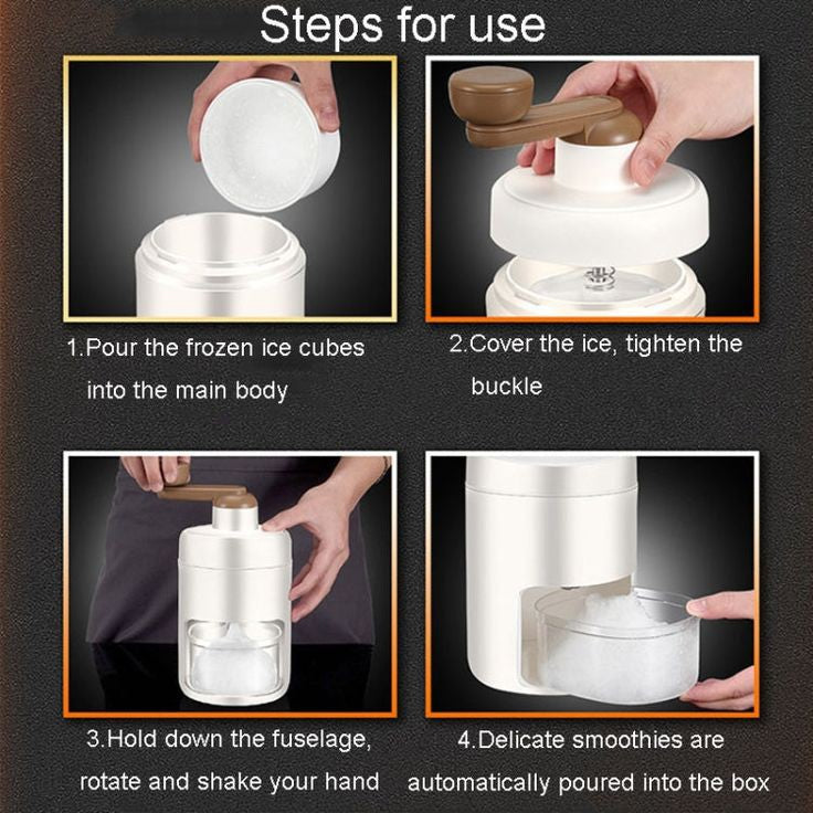 Portable Manual Ice Crusher & Shaver Machine