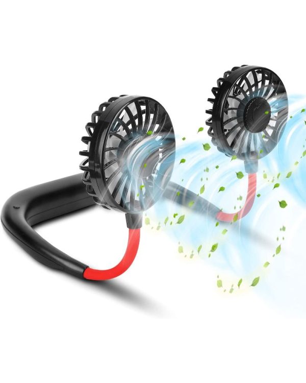 Hands-Free Rechargeable Neck Fan with 3 Speed Settings