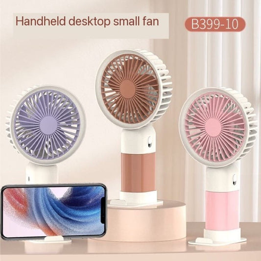 Rechargeable Handheld USB Fan with Mobile Phone Stand