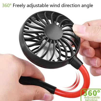 Hands-Free Rechargeable Neck Fan with 3 Speed Settings