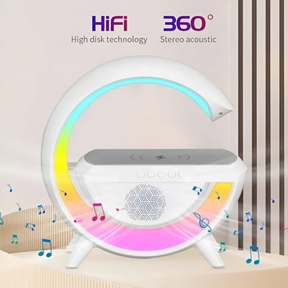 G Shaped RGB Table Lamp with Wireless Charger BT2301