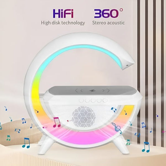G Shaped RGB Table Lamp with Wireless Charger BT2301