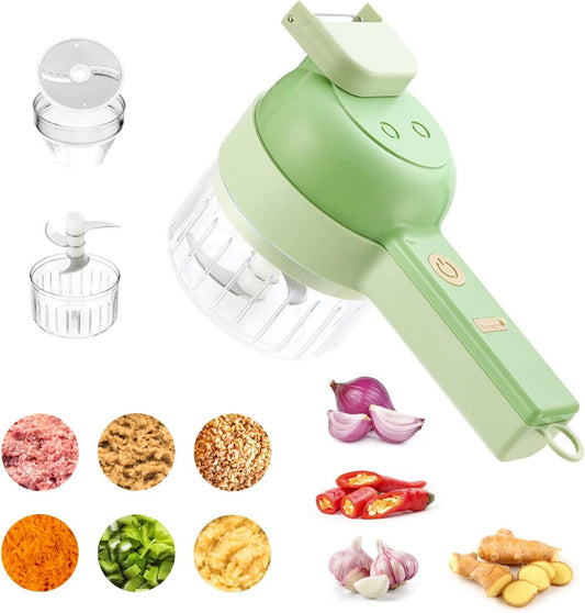 5-in-1 Handheld Electric Vegetable Cutter & Chopper Set