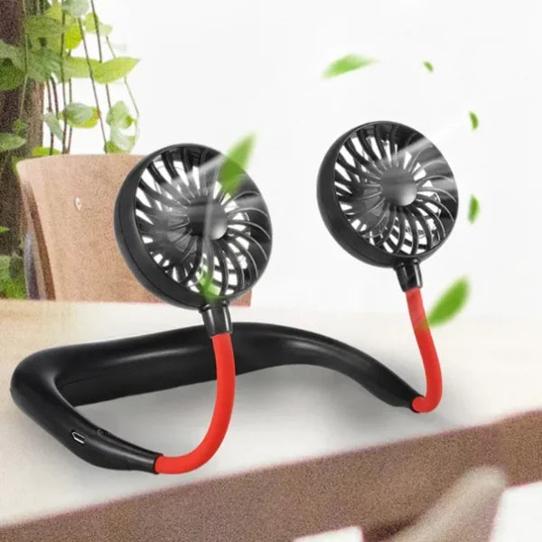Hands-Free Rechargeable Neck Fan with 3 Speed Settings