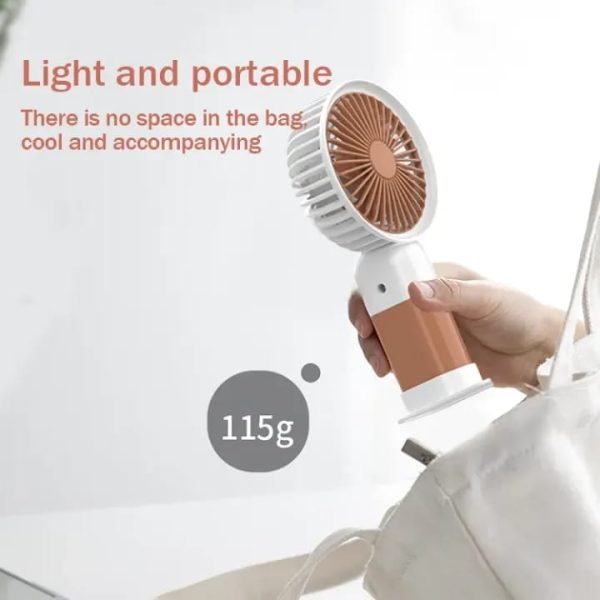 Rechargeable Handheld USB Fan with Mobile Phone Stand